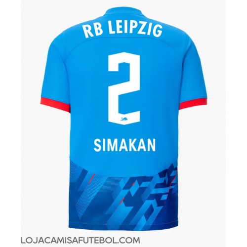 Camisa de Futebol RB Leipzig Mohamed Simakan #2 Equipamento Alternativo 2023-24 Manga Curta